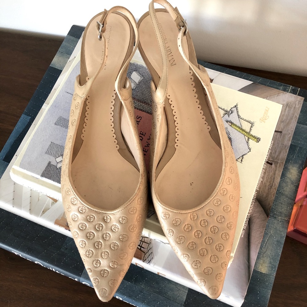 Giorgio Armani Pointed Slingbacks